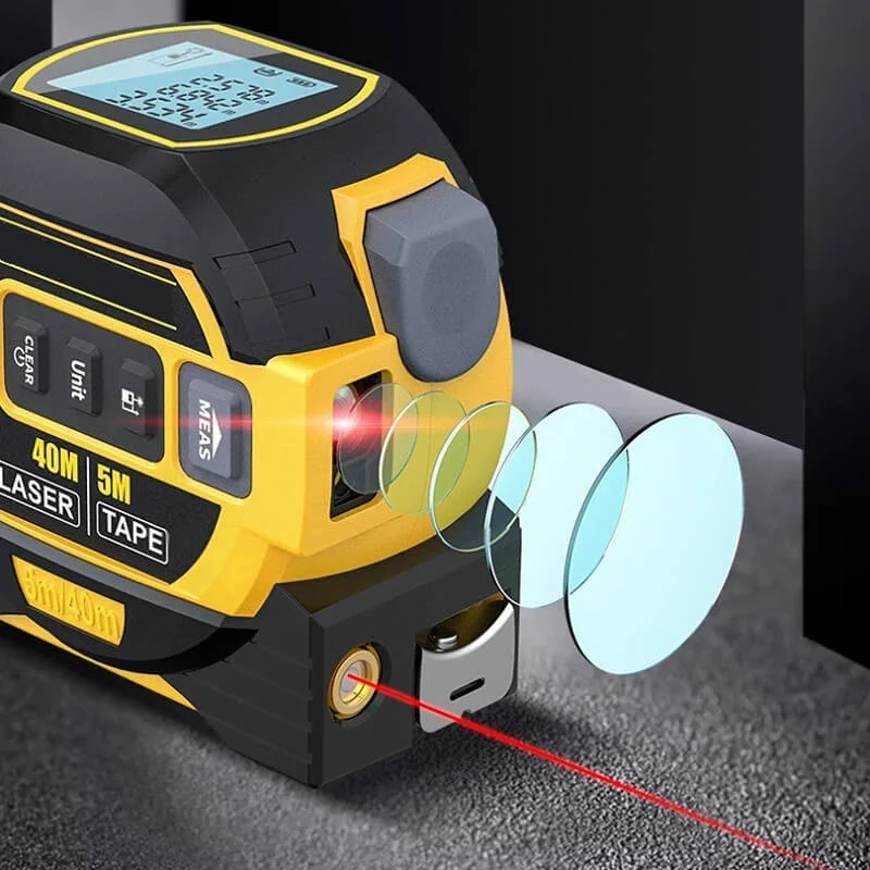 3 w 1 taśma miernicza laserowego LCD cyfrowy dalmierz podczerwieni linijka 40m/60m dalmierz laserowy narzędzie hak magnetyczny Metric Imperial