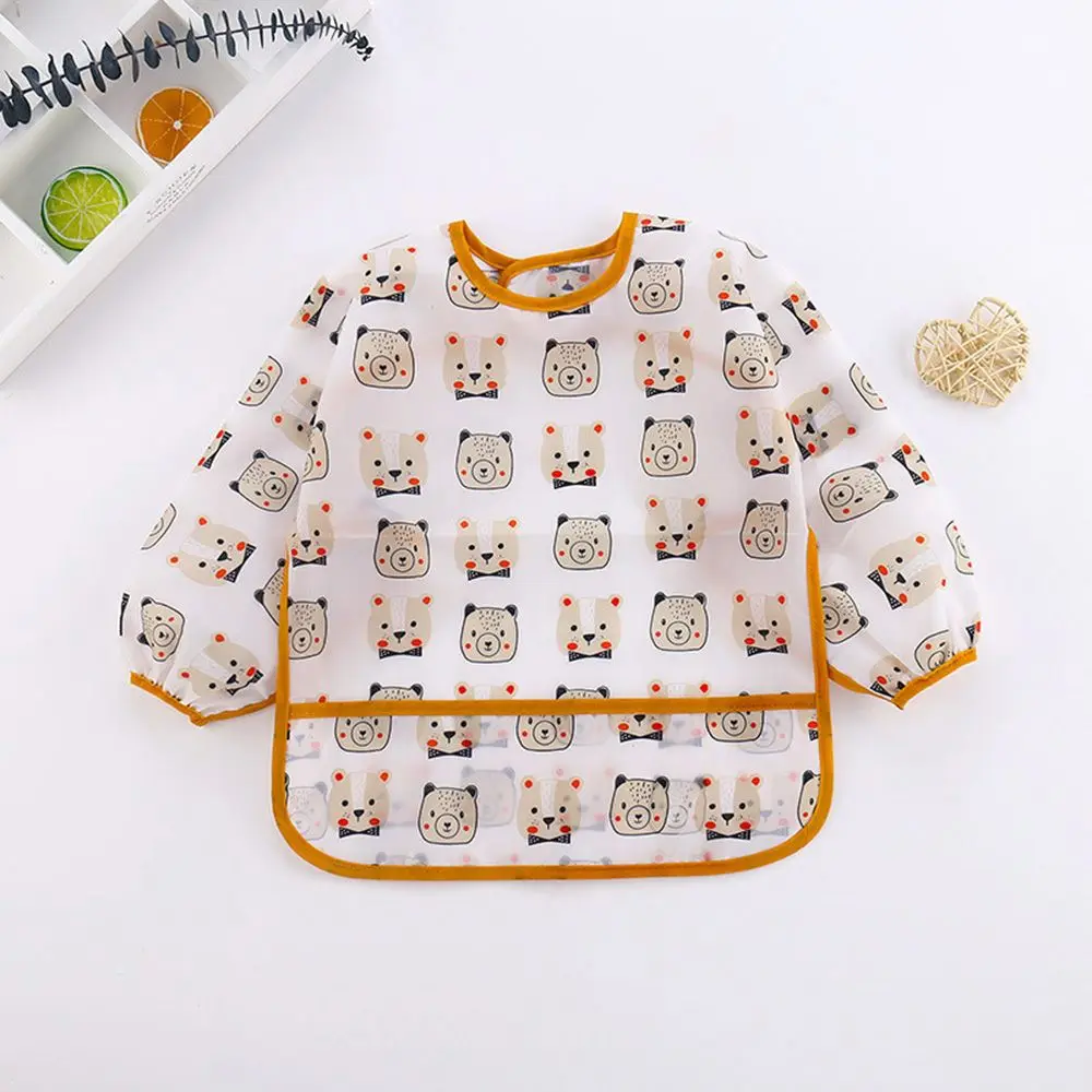 

Learning School Portable Baking Tool Craft Children Cartoon Baby Clothes Drawing Bib Art Accessory Smock Painting Apron