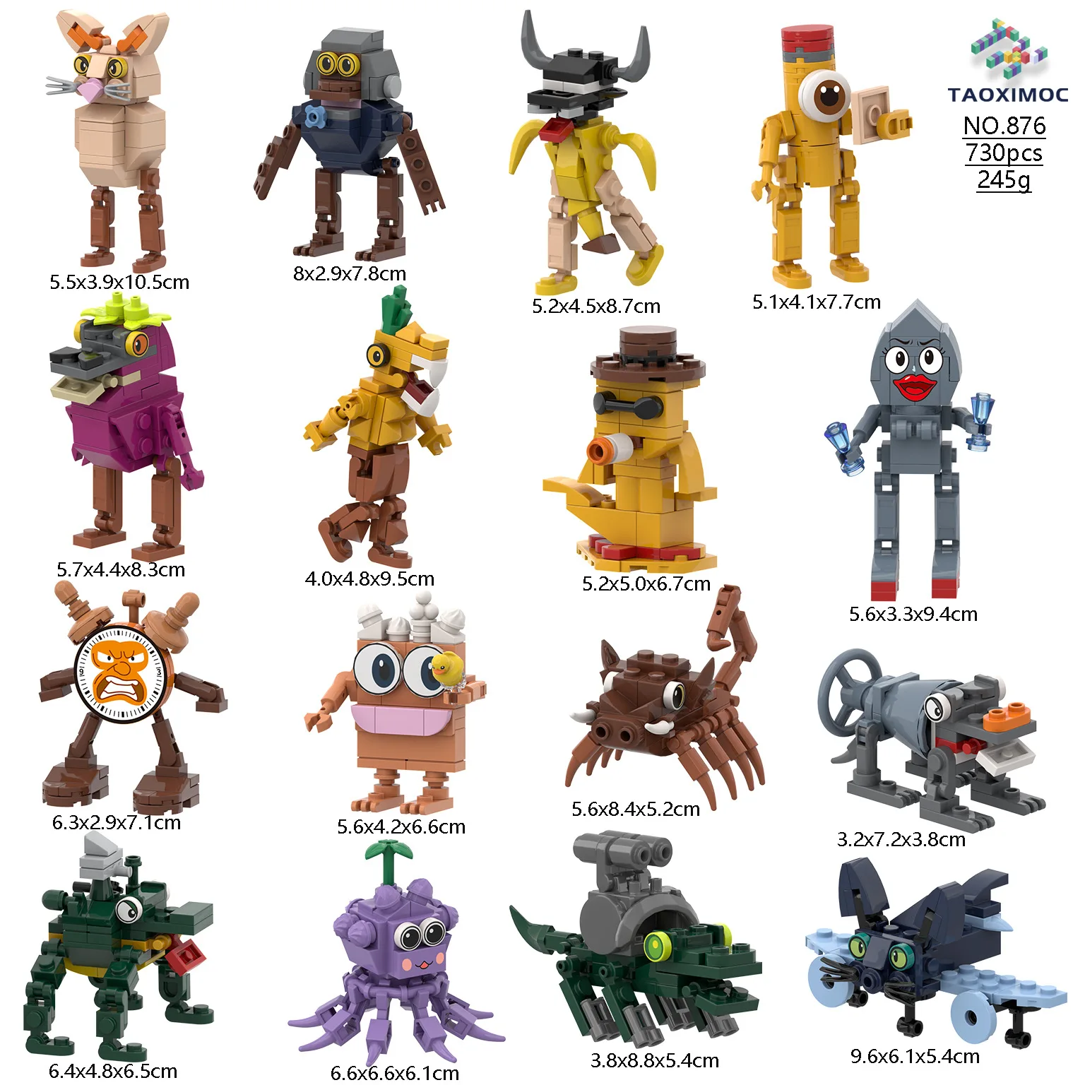 

2025 New Fusion Stitching Monster Boss Tung Tung Sahur Brainrot Animals Building Blocks Toys Gift for Birthday CHristmas toys