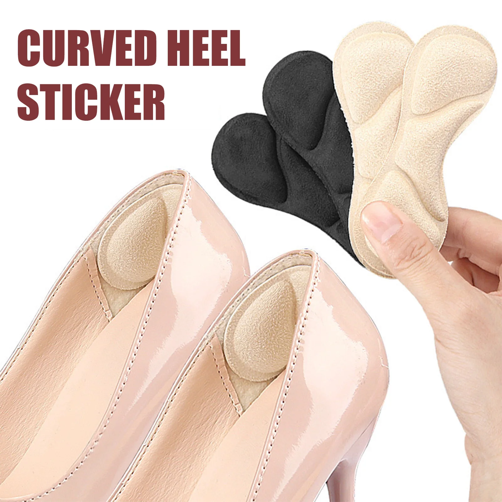 Shoes Heel Protection Pads Soft Self-adhesive Feet Heel Cushion Pads for Improving Shoes Wearing Problems