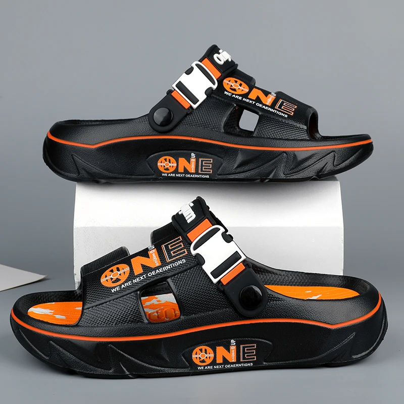 YRZL Summer Sandals for Men Breathable Slides Lightweight Comfortable Beach Slippers Men Women Non-Slip Soft Sole Casual Shoes