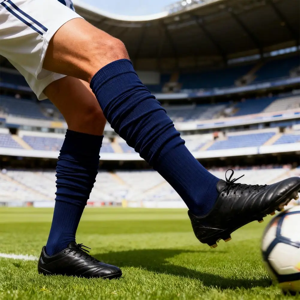 Scrunch Football Socks Stretchy Knee High Sports Socks Extra Long Padded Athletic Socks For Soccer Baseball