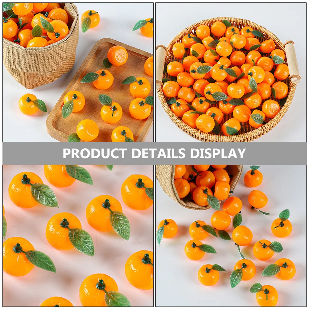 

50Pcs Fake Sugar Orange Fruit Models Simulation Lifelike Orange Decor Photo Props Home Decoration Artificial Fruit Models