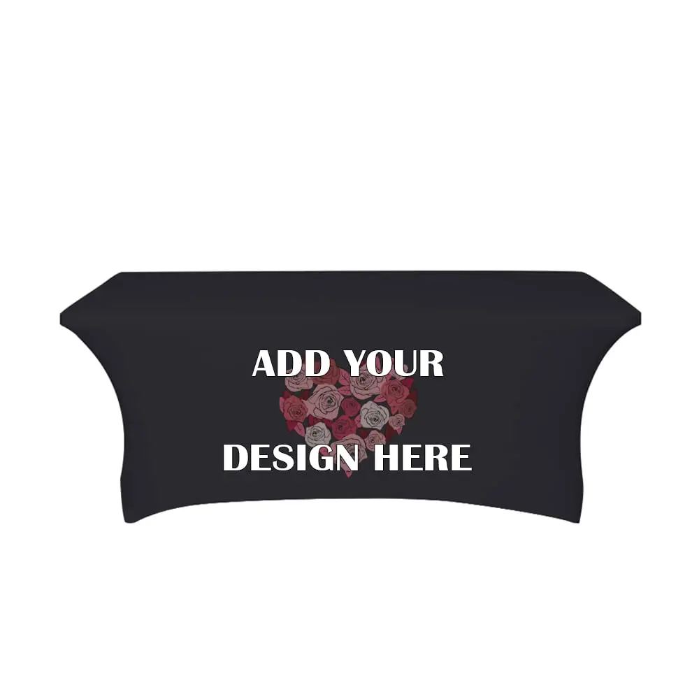 

Custom LOGO Tablecloth Outdoor Customize Your Picture Text High Elasticity Wrinkle Prevention Table Runner for Parties Weddings