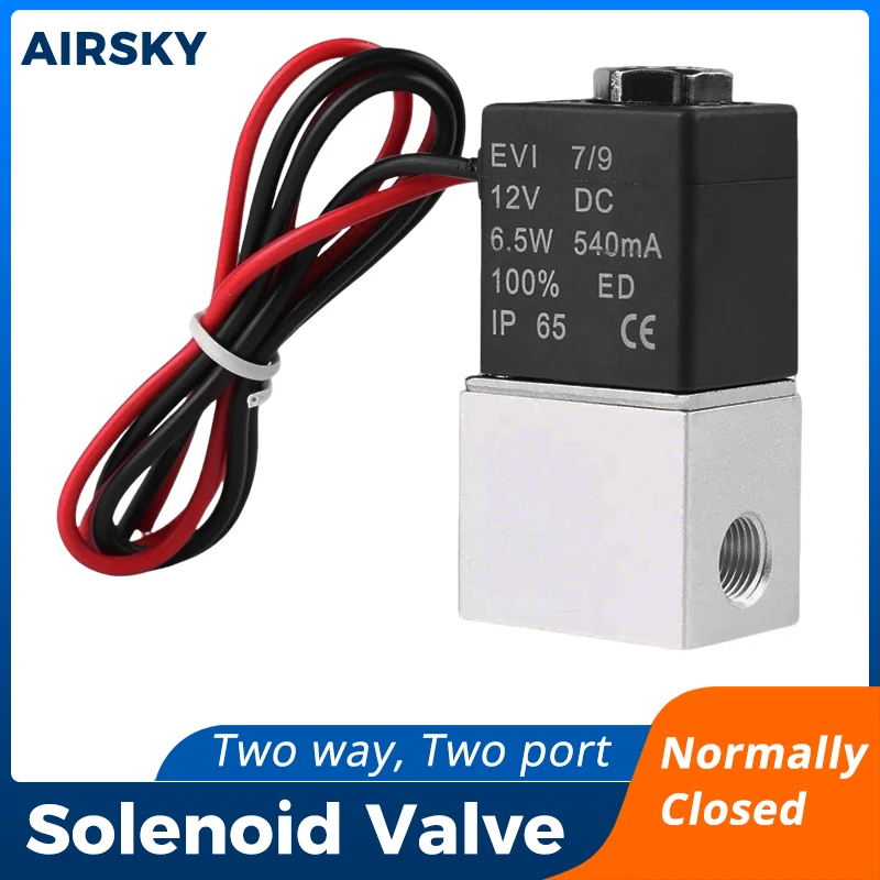 Solenoid Valve DC 12V 24V AC 110V 220V 1/4