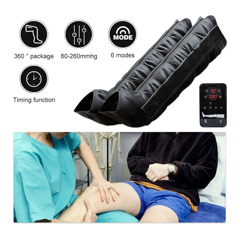 

Electric Air Leg Compression Boots for Athlete Relief Muscle Soreness Pain Air Compression Leg Massager Knee Comprehensive Care
