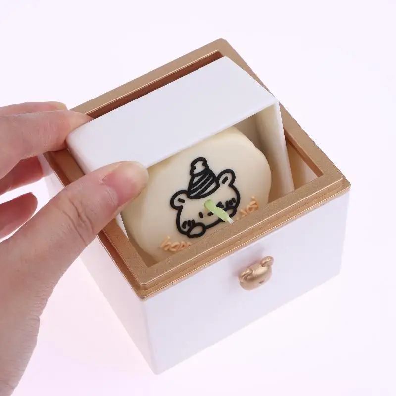 

1PCS Rotating Birthday Candle Surprise Cake Box Birthday Creative Birthday Gift Ring Necklace Box
