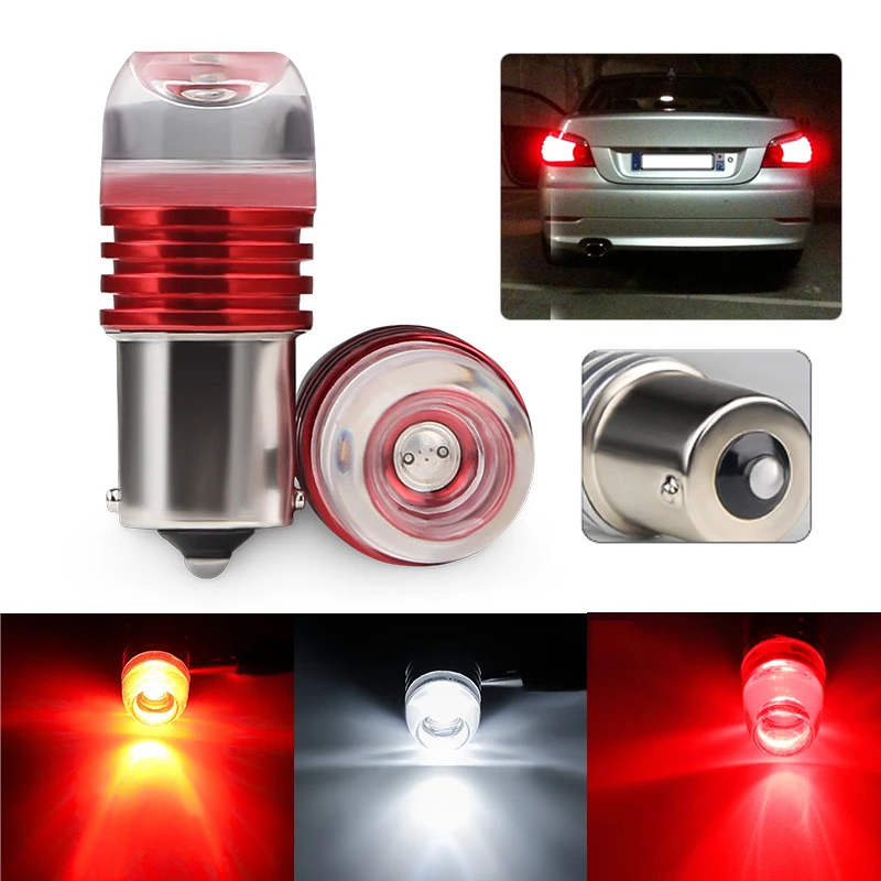 

2Pcs Auto Brake Blinker LED High Power 1.5W Concave Lens High Brightness Turn Signal T20 Waterproof Low Power Consumption