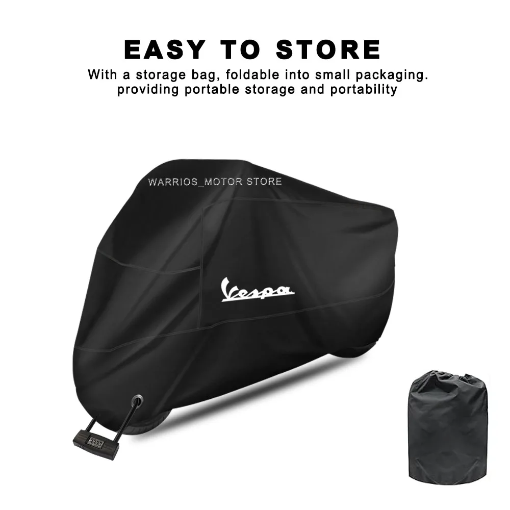 For Vespa LX LXV GTS GTV 50 150 250 300 300ie Motorcycle Cover UV Protection Dustproof Snowproof Motorcycle Waterproof Cover