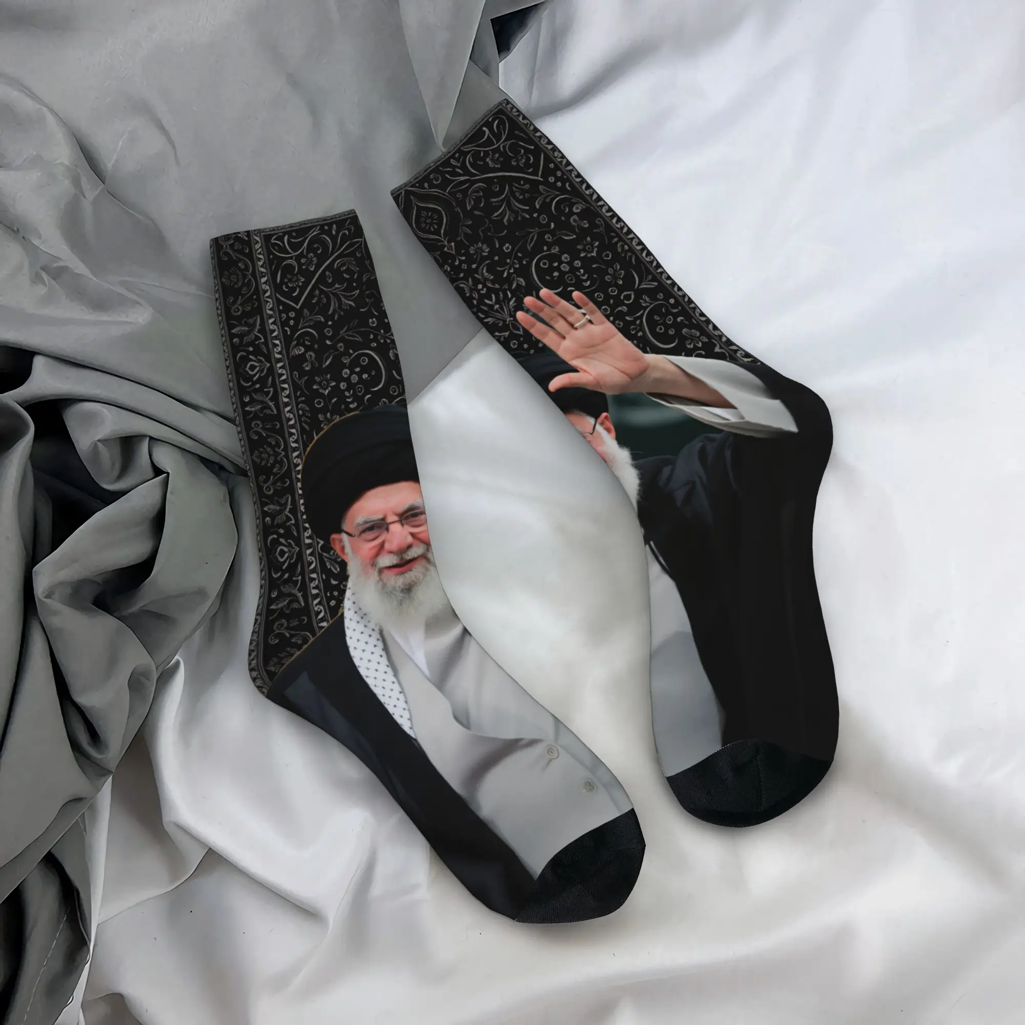 Носки Ali Khamenei для взрослых мужчин, мягкие готические носки, осенние нескользящие носки для альпинизма, подарок на день рождения