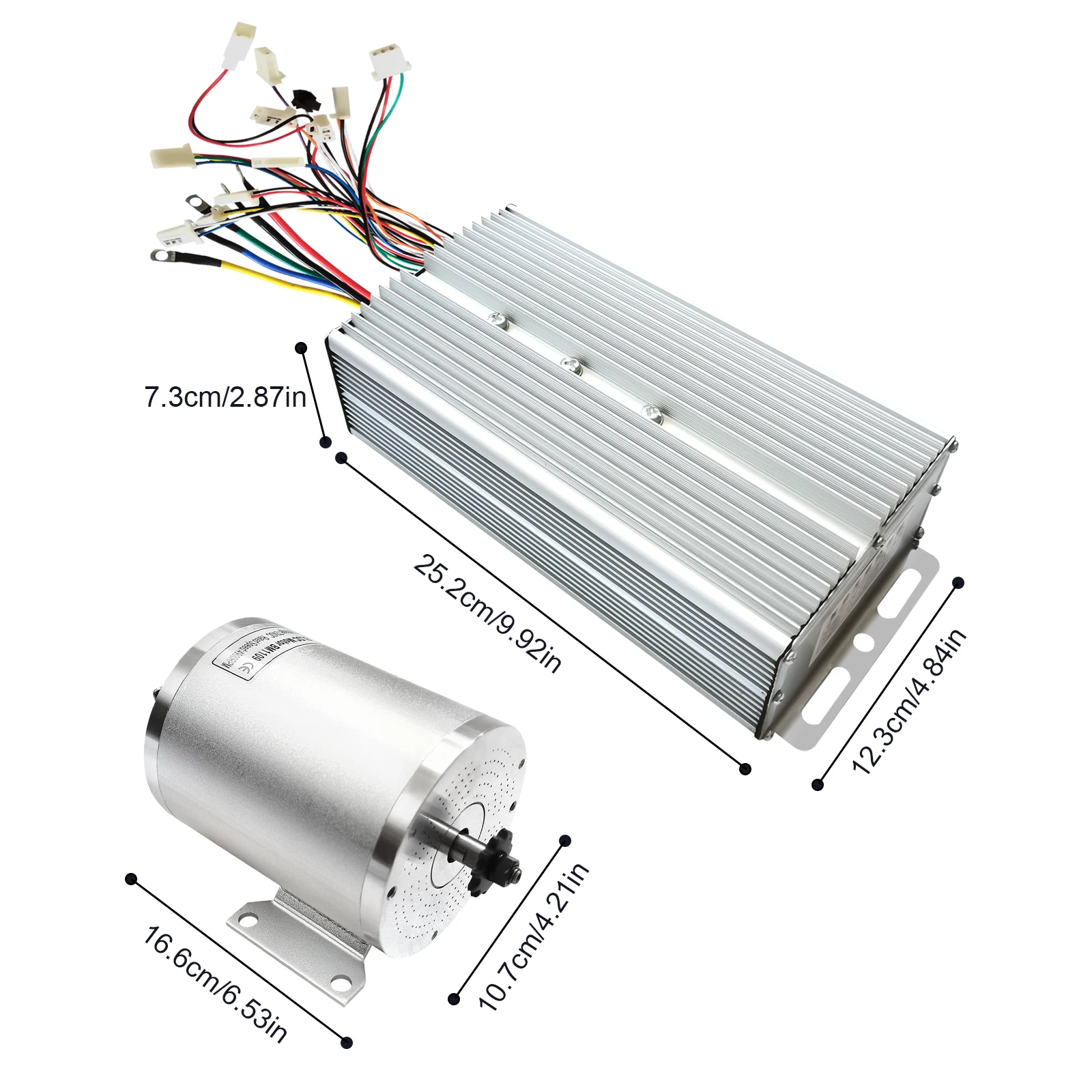 

72V 3000W Electric Brushless DC Motor Kit, 6600rpm Motor with Three Speed Controller and Throttle Grip Kit for Electric Scooters