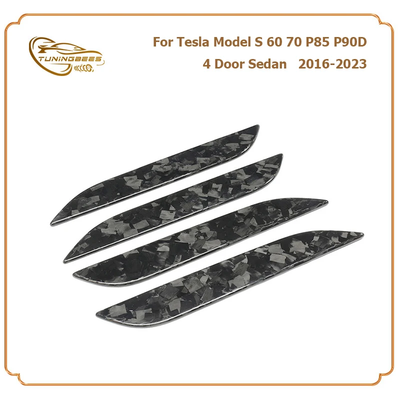 

Add on Full Real Carbon Fiber Door Handle Cover for Tesla Model S 60 70 P85 P90D Sedan 16 17 18 19 20 21 22 23 4 Pieces/set