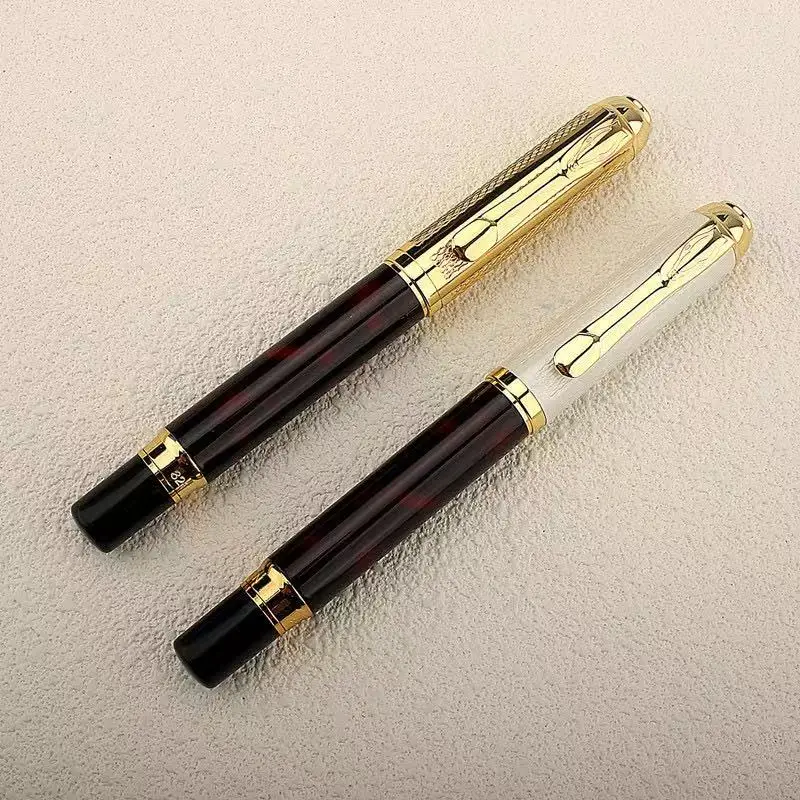 High-grade business signature pen Men's high-grade annual meeting gift metal heavy feel thick pearl pen signature pen