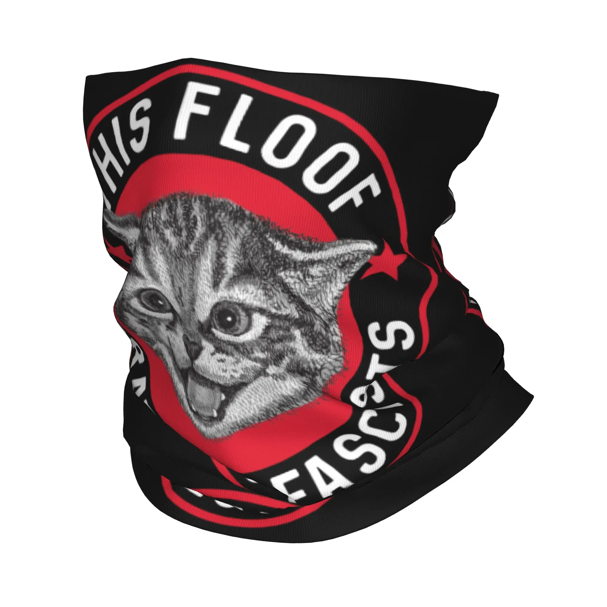 Antifa Kitten Neck Gaiter Men Women UV Protection Winter  Bandana Scarf for Ski
