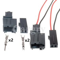 1 zestaw 2P 1J097333 2 lampa samochodowa nieszczelne gniazdo z przewodami do VW Audi 1J0973119 Auto Tweeter kable w wiązce wtyczki