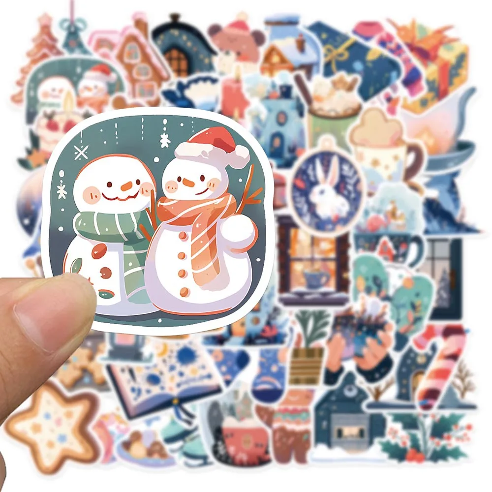 10/30/50Pcs Warm Christmas Waterproof Graffiti Sticker Aesthetic Decorative Luggage Phone Laptop Notebook Scrapbook Kid Stickers