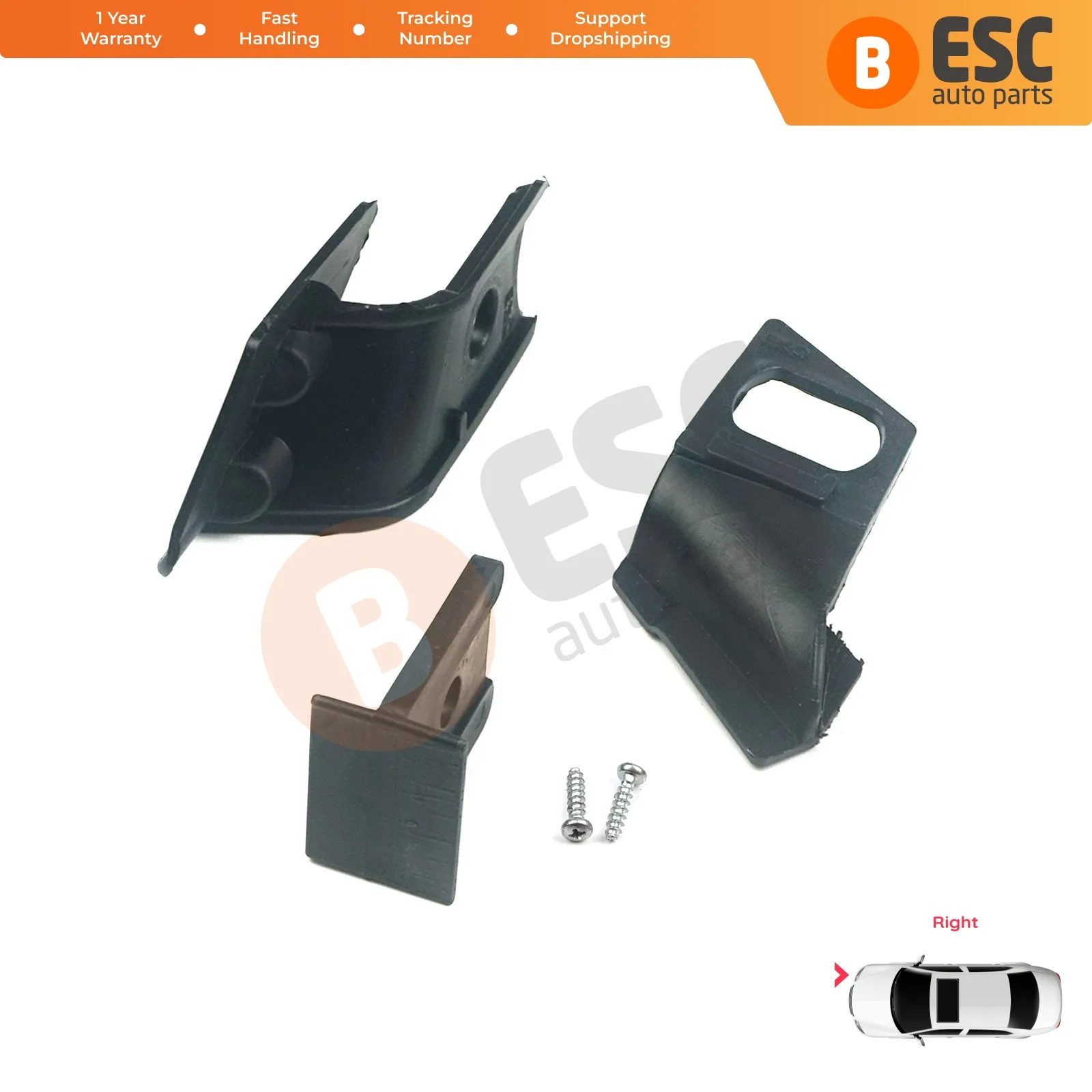 EHL40 Car Headlight Housing Repair Mount Holder Bracket Tab Clips Kit Right Side for BMW 3 Series E90 E91 E92 E93 63116942726