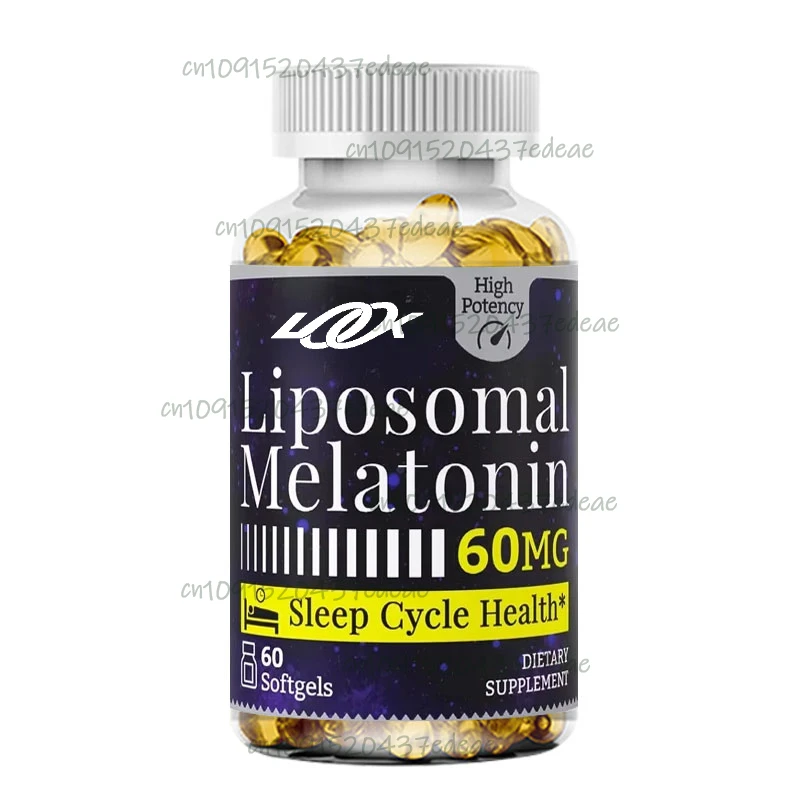 الميلاتونين 60 ملغ - نوم أسرع، دورة أطول، جرعة عالية، 60 كبسولة