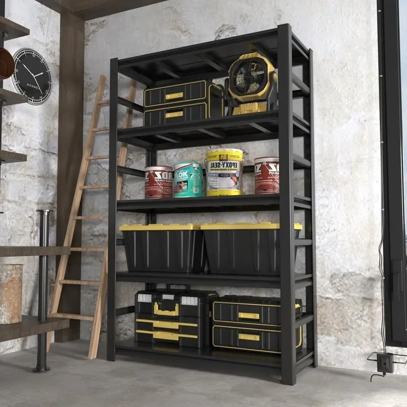 

72" H Garage Shelving, 2500LBS Heavy Duty Storage Shelves,Adjustable 5 Tier Metal Shelves 18" D*48" W*72" H