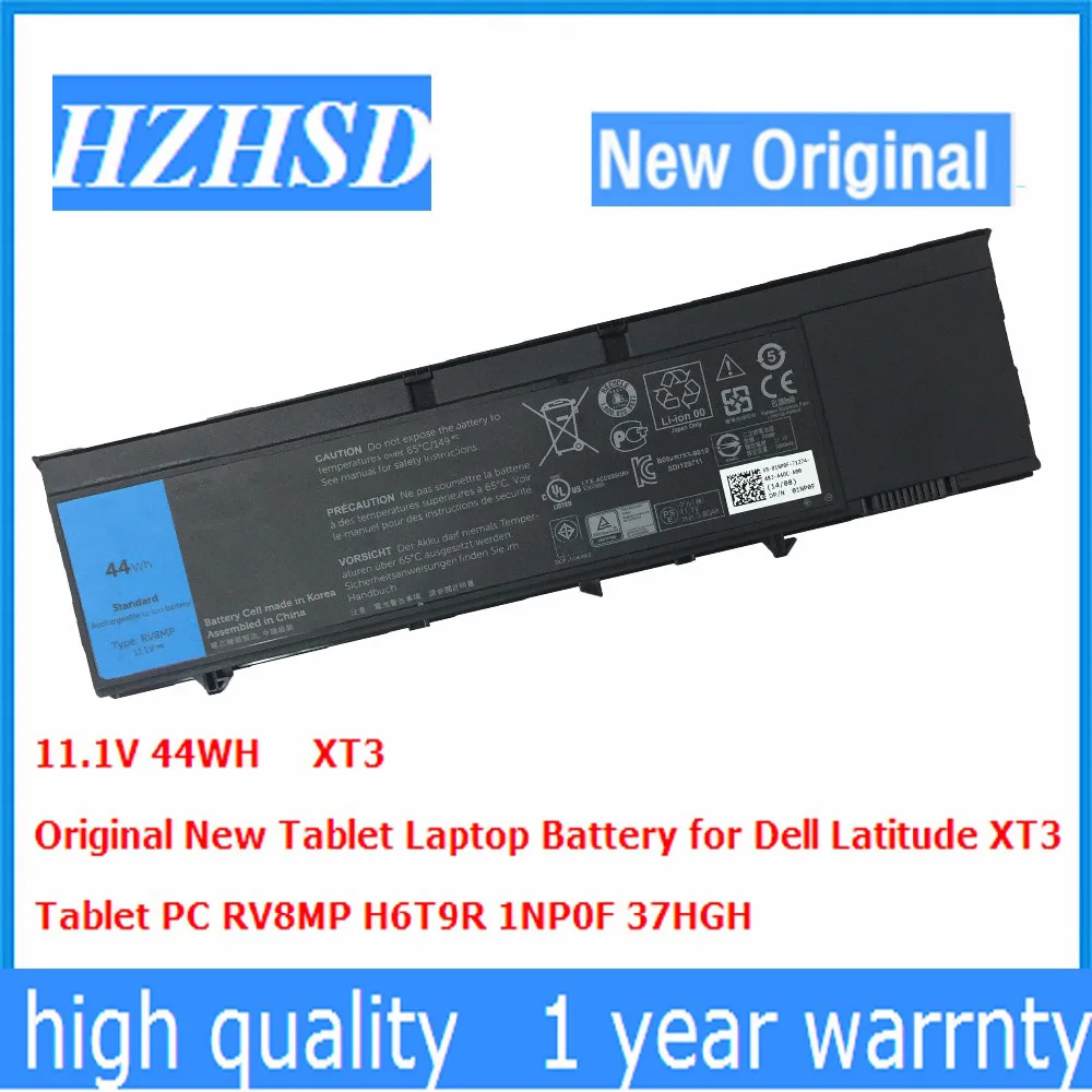 Nova Bateria Original do Portátil para Dell Latitude Xt3 Tablet pc Rv8mp H6t9r 1np0f 37hgh 11.1v 44wh Xt3