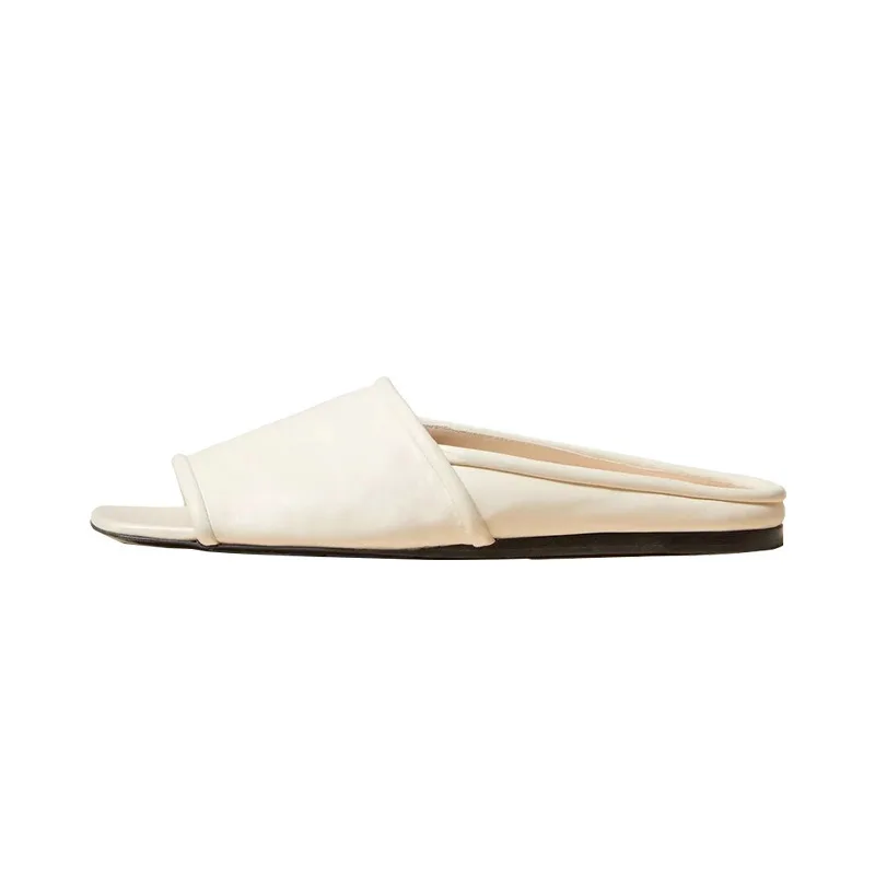 

Women's Genuine Leather Slippers Fashion Outside Beach Casual Flat Slippers Summer Simple Versatile Sandals