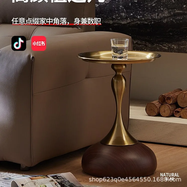 

Light luxury coffee table wabi wind sofa side few small apartment tea tabl side tabe corner few coffee tale mobile balcony sm