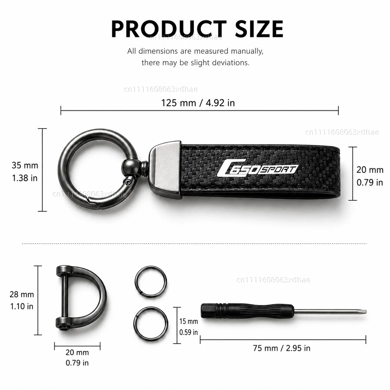 High-Grade Leather Motorcycle Keychain Holder Keyring Accessories For BMW C650 SPORT C650GT C 650 GT 2012-2020
