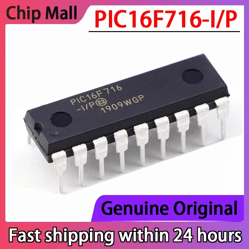 

1 шт. оригинальный PIC16F716-I/P PIC16F716 DIP-18 8-битный чип микроконтроллера