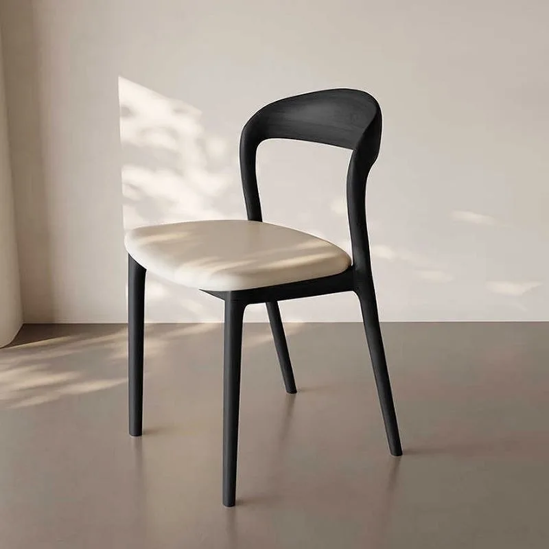 Dining chair household backrest solid wood antique tea chair minimalist hotel restaurant simple