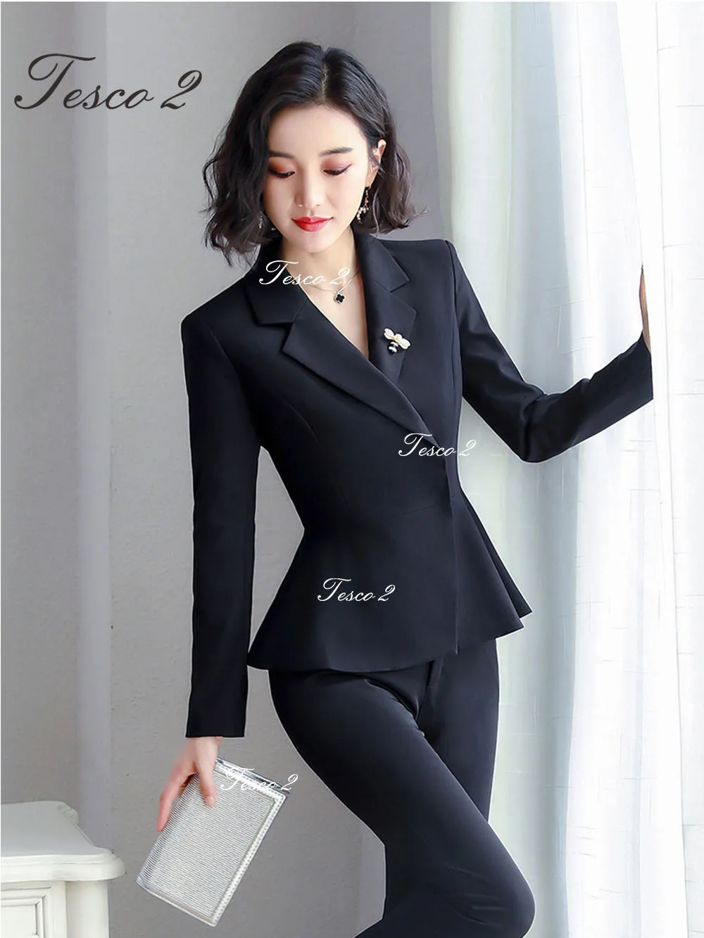 Pant Sets 2 Pieces Women\'s Suit Blazer And Pants Chic And Elegant Woman Set For Business Suits For Women For Spring  Autumn