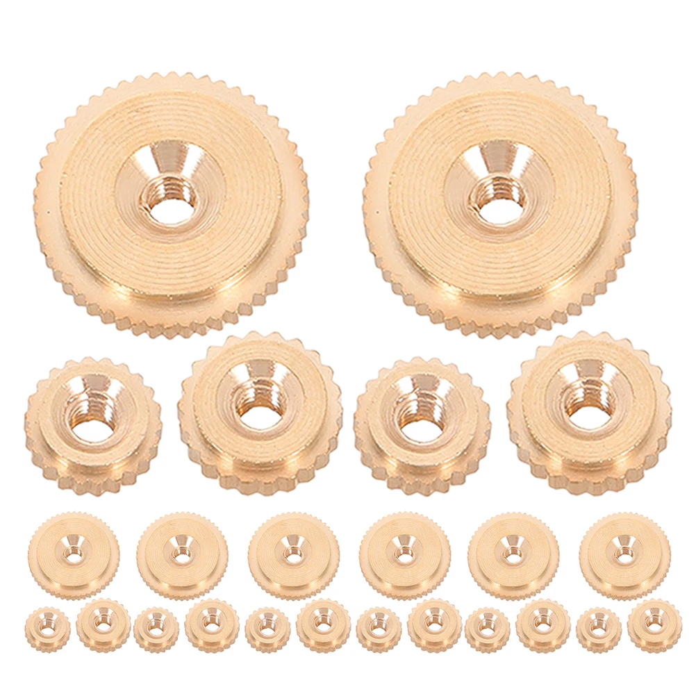 

24Pcs Clock Nuts Replacement Parts Quartz Movement Repair Kit Metal Hardware for Wall Floor Clocks DIY Accessory