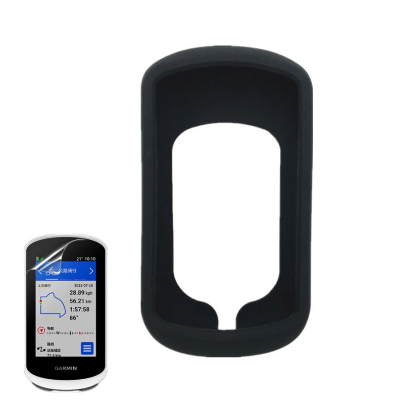 Silikon Shell Bumper Abdeckung Schutzhülle Screen Protector Film Für Garmin Edge Erkunden 2 Fahrrad Bike Computer Explore2 Haut