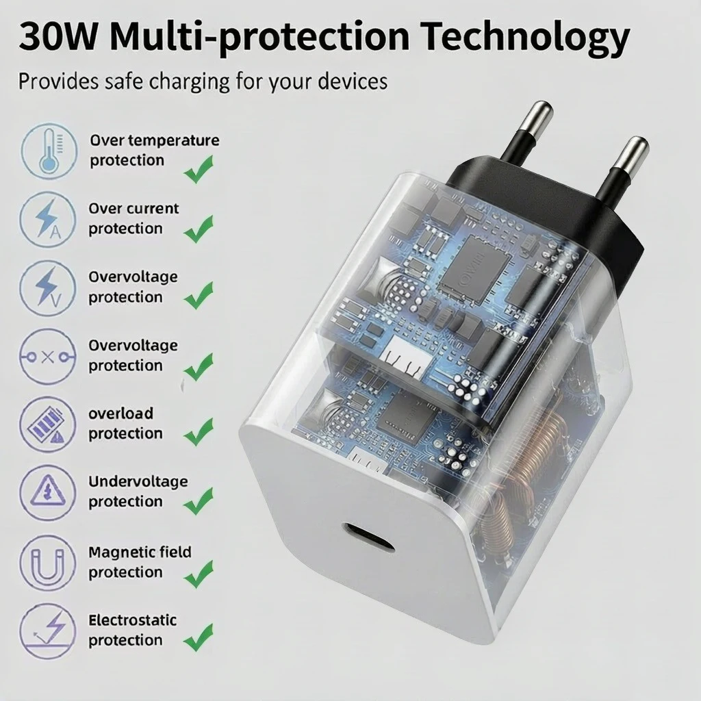 PD 30W For Google USB C Original Fast Charger Quick Charge Type C To Type c Cable For Google Pixel 10 9 8 7 6 Pro XL 8A 7A 6A