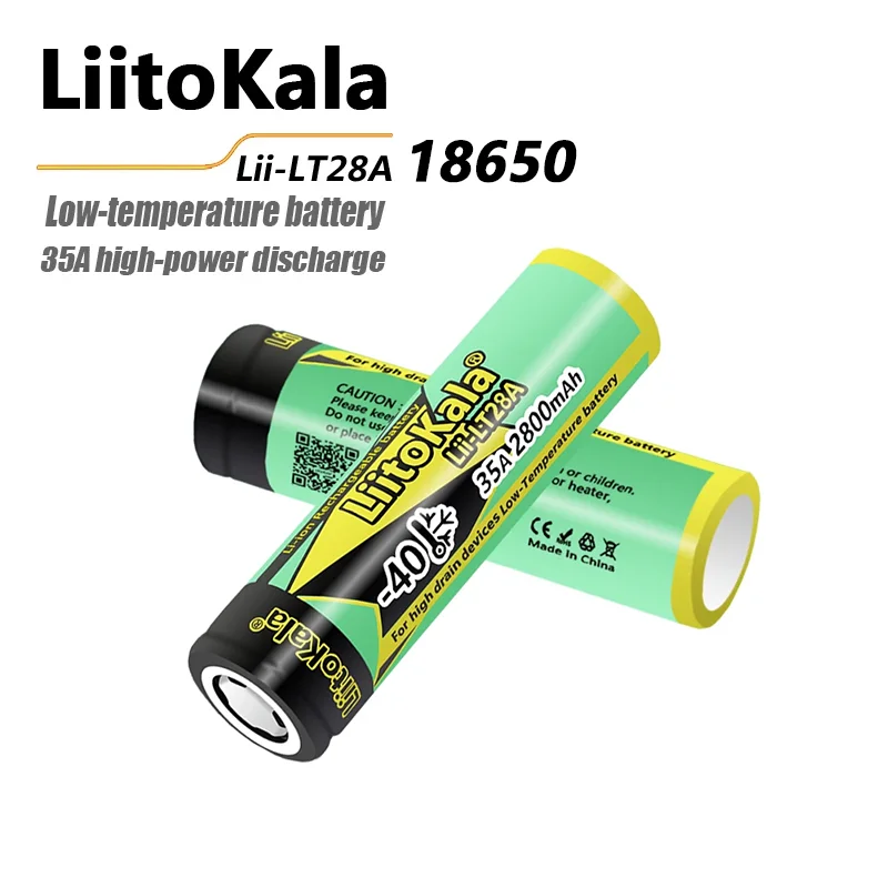 1-10 قطعة LiitoKala Lii-LT28A 18650 2800mah 3.7V بطارية قابلة للشحن 45A تفريغ الطاقة العالية ل-40 °   بطارية ذات درجة حرارة منخفضة