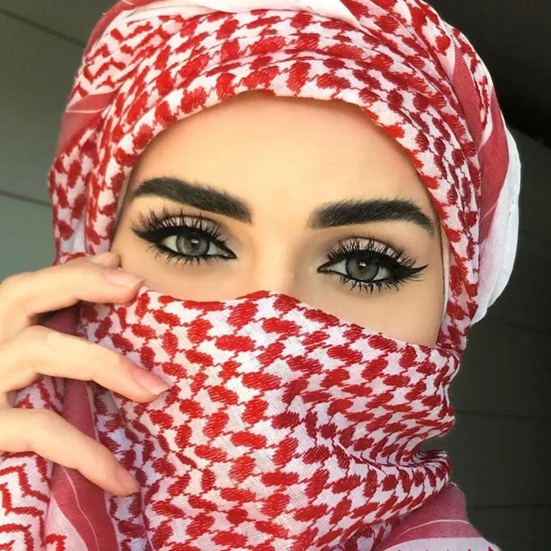 2025 جديد العسكرية التكتيكية الصحراء الحجاب وشاح حجاب إسلامي الإسلام العربية كوفية رئيس الرقبة الأوشحة التفاف للرجال والنساء