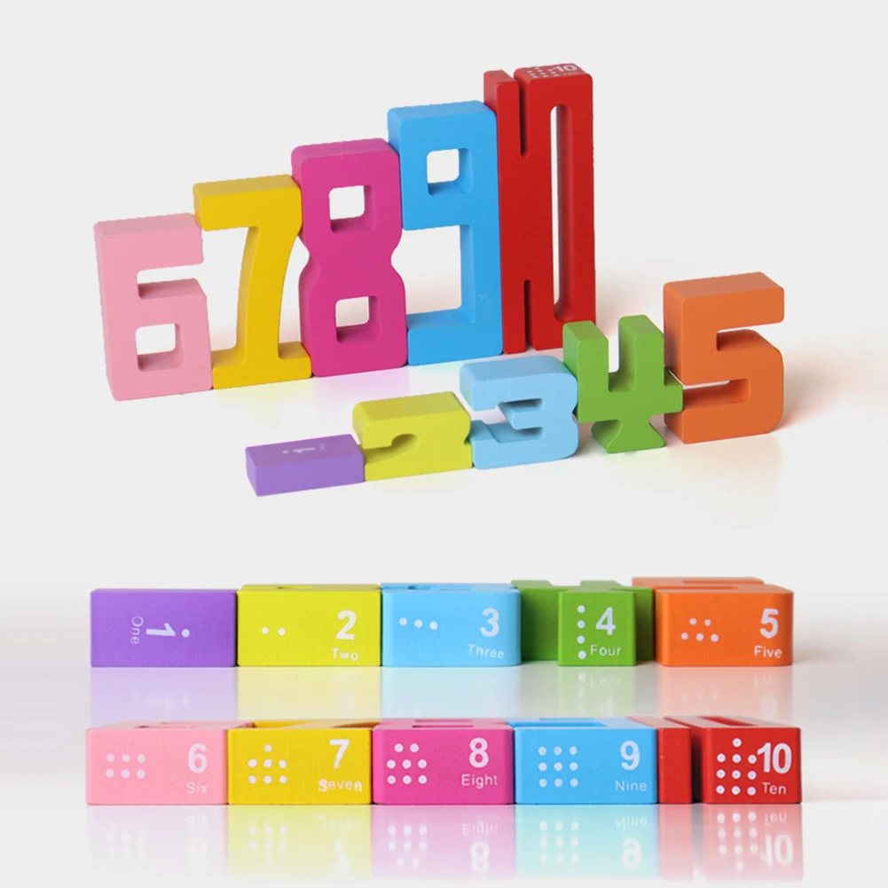 Digital Building Blocks Kids Math Toys Children's Montessori Educational Toys Learning Number Stacking Blocks Creative Puzzles