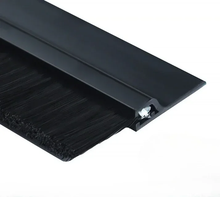50cmx2pcs Door Sweep Seals Brush Detachable Dismountable 10/20/30/40/50/60/70/90/100mm Door Bottom Sweep Black Nylon Brush