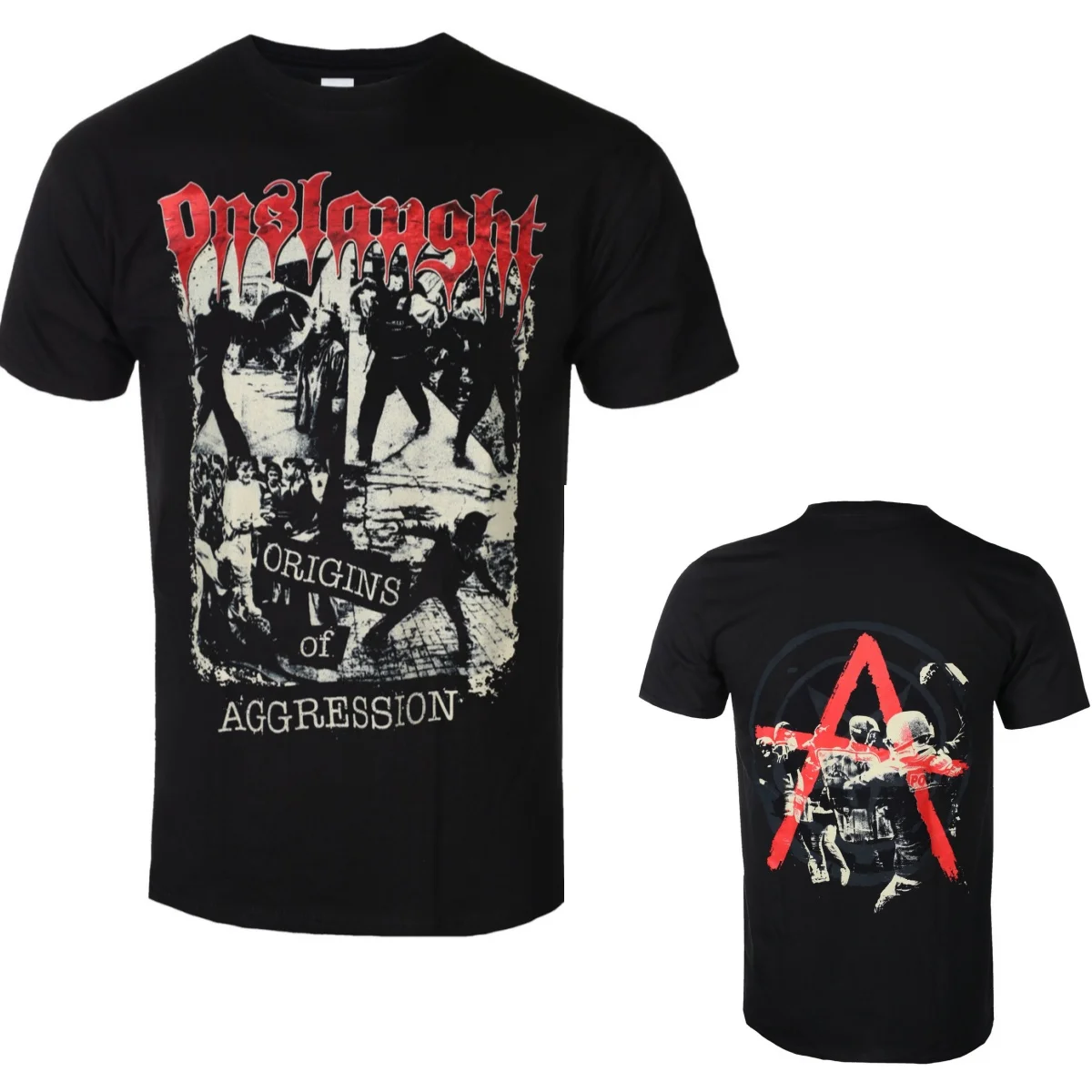 Onslaught Graphic Cotton Band T-shirt Unisex Summer Short Sleeve Fashion Brand Tee Luxury Casual Vintage Tees