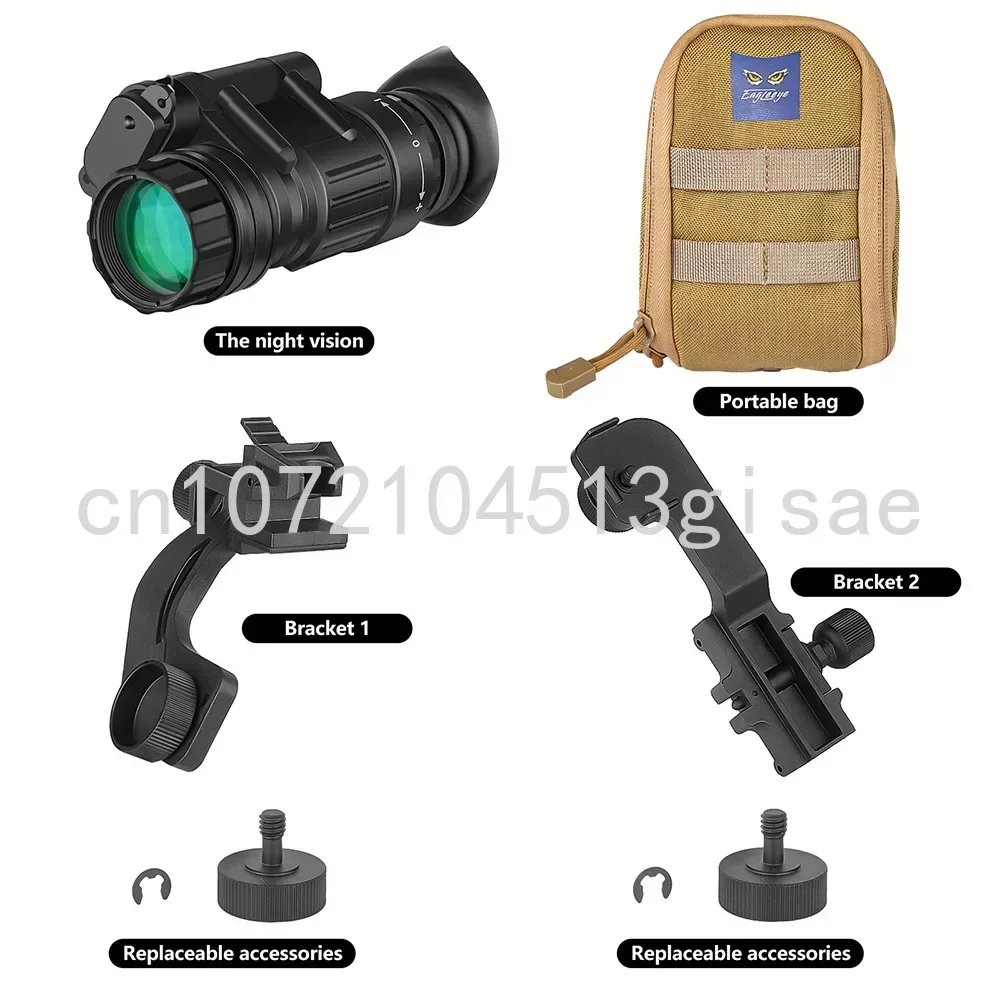 2023 New PVS 14 Night Vision Monocular 200M Infrared IR NV Head-mounted With Mount Night Vision Sight