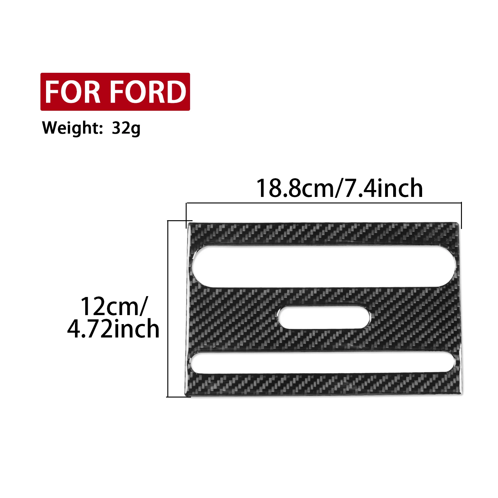 For Ford F-250 350 450 550 F-650 750 2011-2016 Real Carbon Fiber Stickers Centre CD control panel Car Accessories decorative