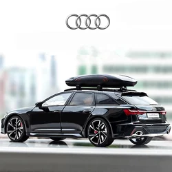 1/18 Audi RS6 Avant Station Wagon Alloy Car Model Diecasts Metal Sports Car Vehicles Model Sound Light Simulation Kids Toys Gift