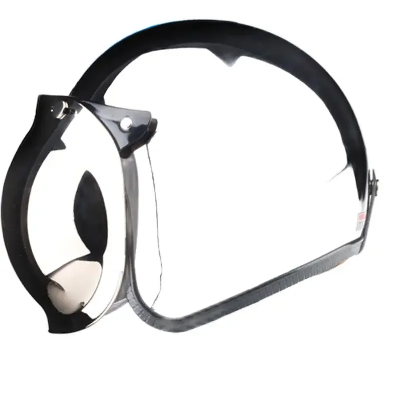

Зеркало для мотоциклетного шлема с открытым лицом в стиле ретро, серебристый, хромированный, головной убор для мотоцикла, совместимый с пузырьковым дизайном для безопасности и стиля
