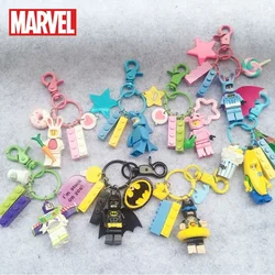 Marvel Batman Doll Keychain Cartoon Cute Pendant Car Key Rings on the Phone Couple School Bag Pendants Accessories Gift