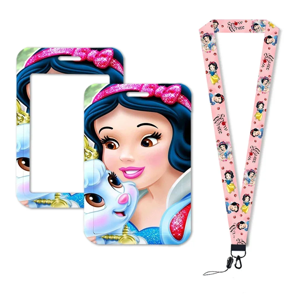 

Disney Neck Strap Lanyard for Keys ID Card Snow White Gym Mobile Phone Straps Disney USB Badge Holder DIY Hang Rope Lanyard