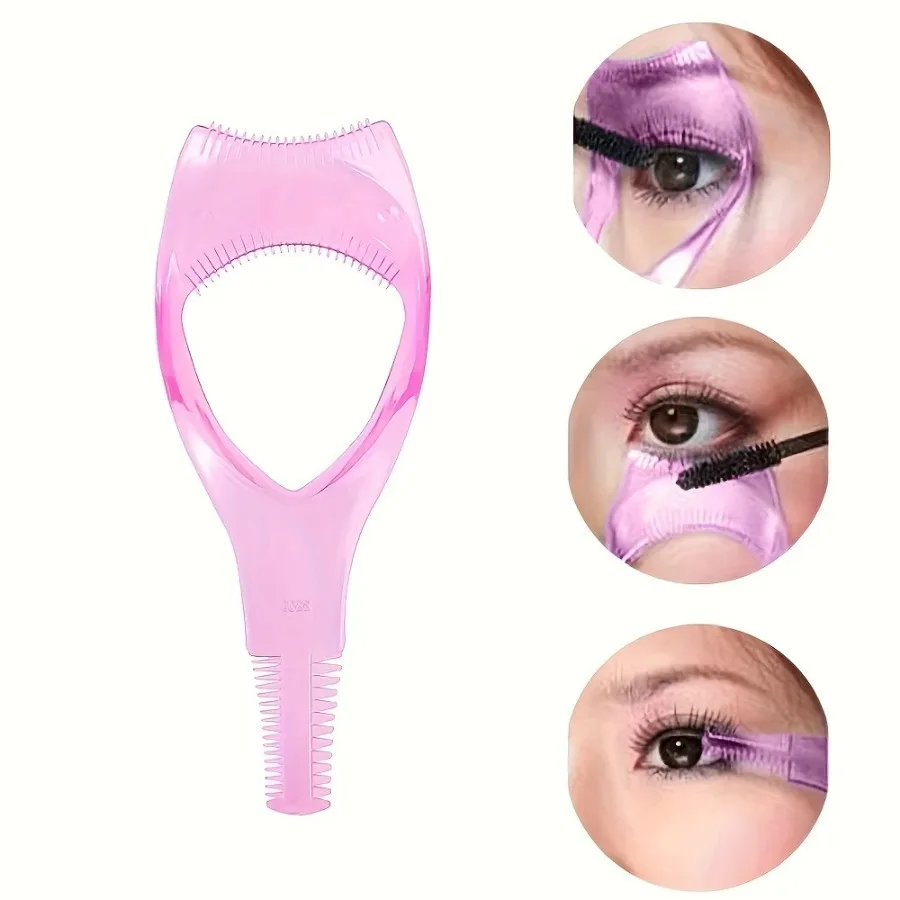 1pc 3D Triple Function Eyelash Assistant Tool, Mascara Applicator Guide, Eyeliner Assistant, -Clumping Eyelash Separator 2042