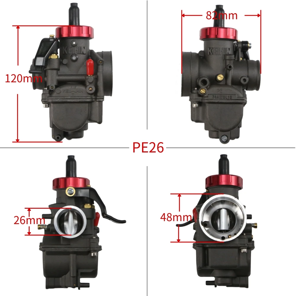 ل Keihin PE 26 PE26 26 مللي متر NSR 140 محرك DASH ATV رباعية حفرة الترابية دراجة نارية المكربن Carb