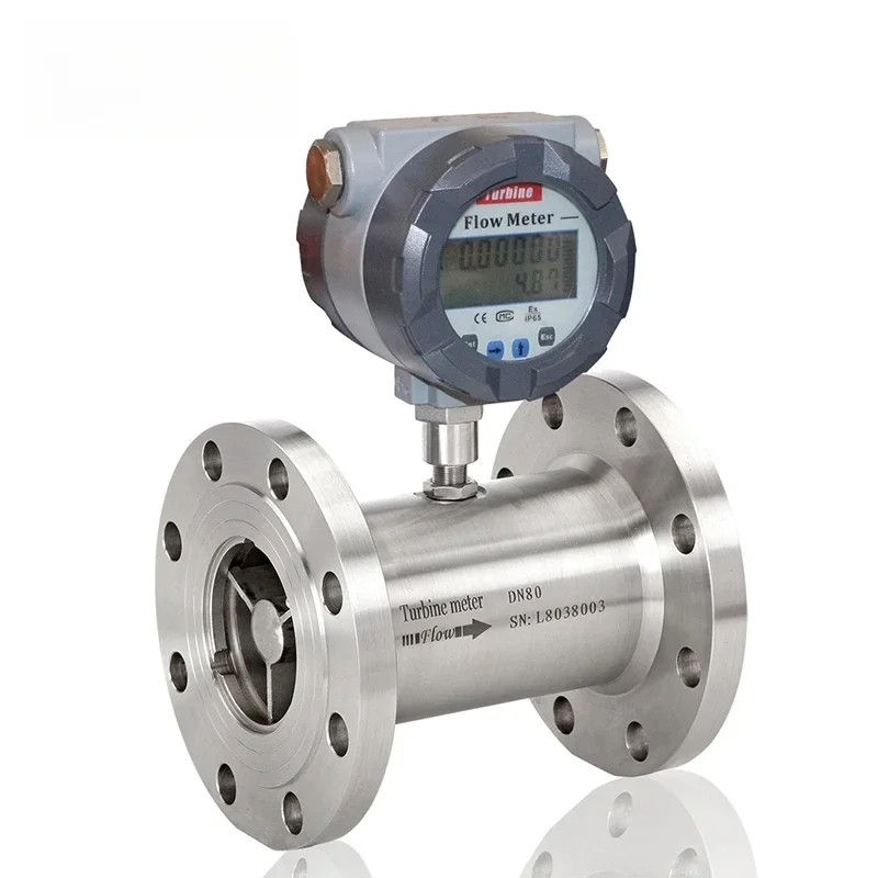 

304 Stainless Steel Water Liquid Flow Measurement Turbine Meter