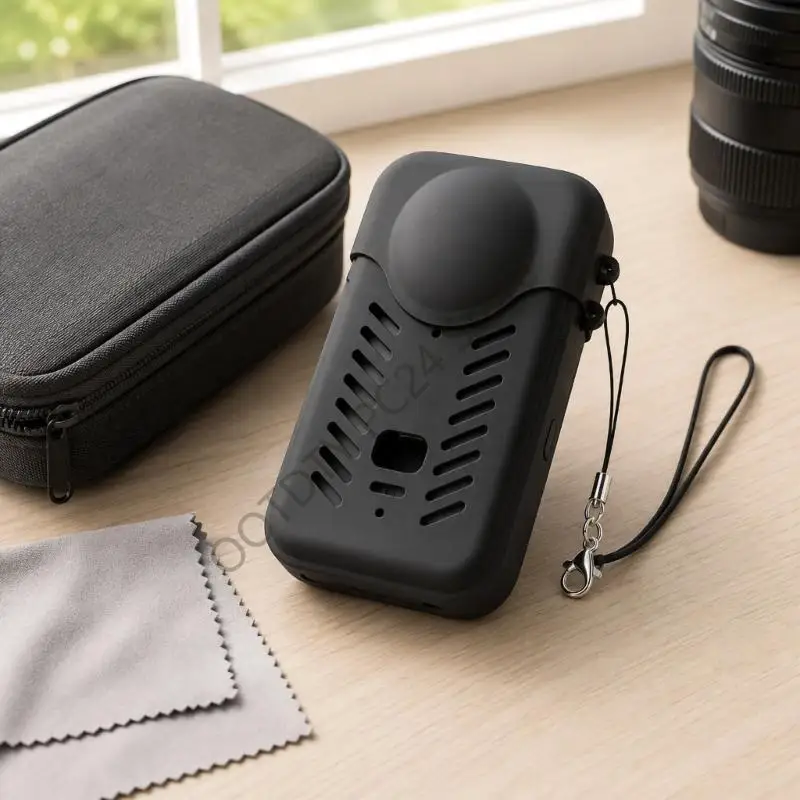 H7BA Open Cutout Camera Protective Case Compatible for Osmo360 II, Soft Silicone Lens Cover for Daily Carry Protections