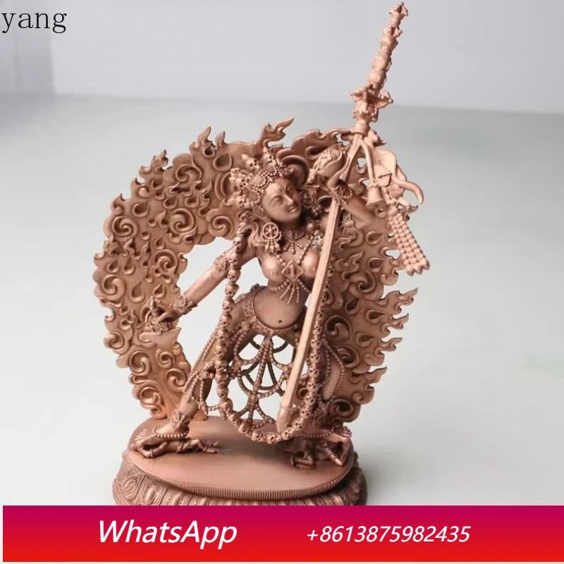 CX Exquisite Red copper Carving Na Lo Kama Naro Kachod Vajrayogini Buddha statue  Khachoma Palden Lhamo sculpture