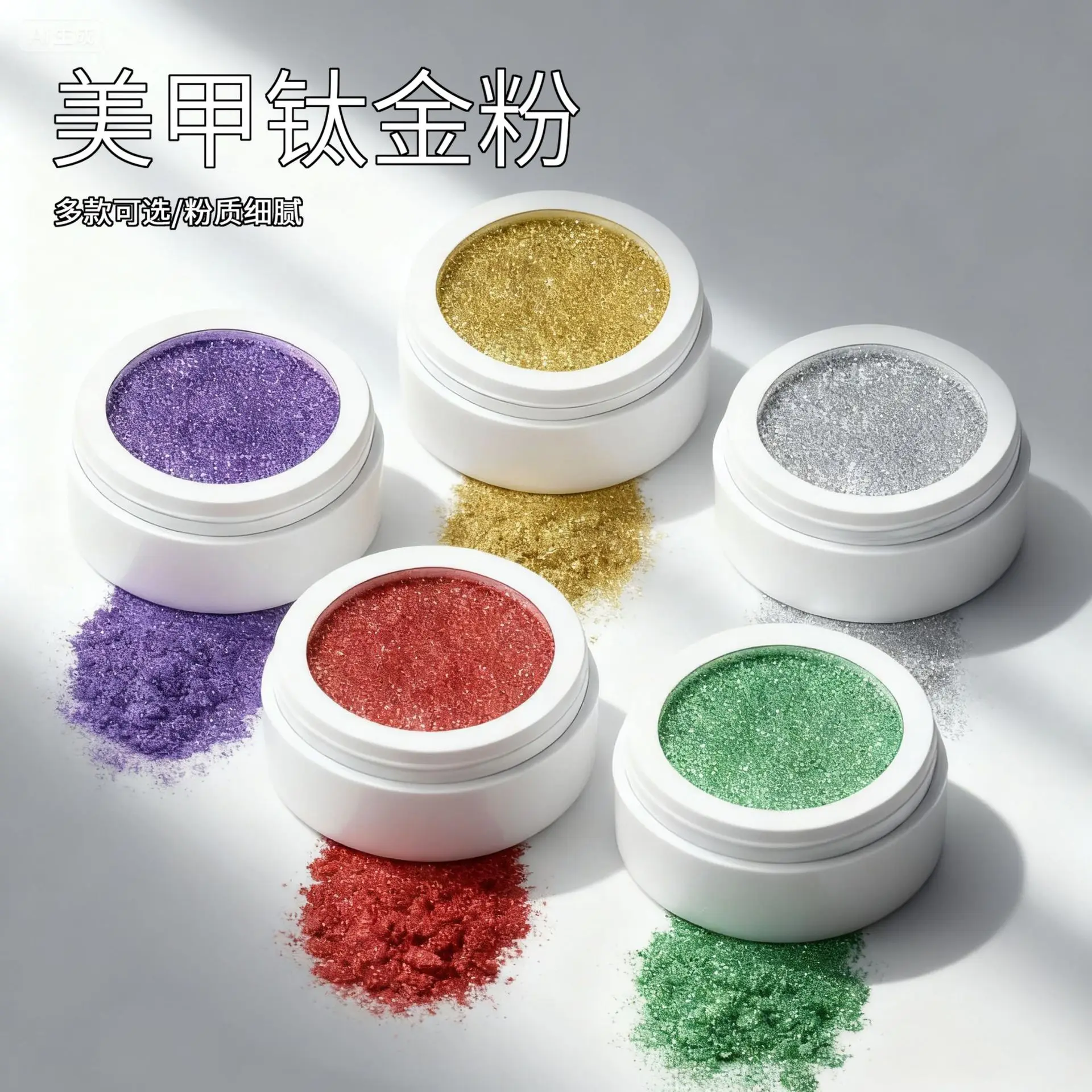 2026 Nail Art Magic Mirror Powder Highlight Metal Titanium Gold Powder Electroplated Mirror Nail Art Glitter Non-Solid Nail Art